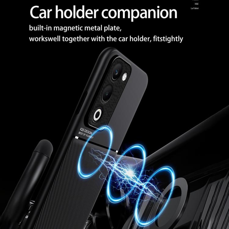 For OPPO A5 5G Global Classic Tilt Strip Grain Magnetic PC Hybrid TPU Phone Case