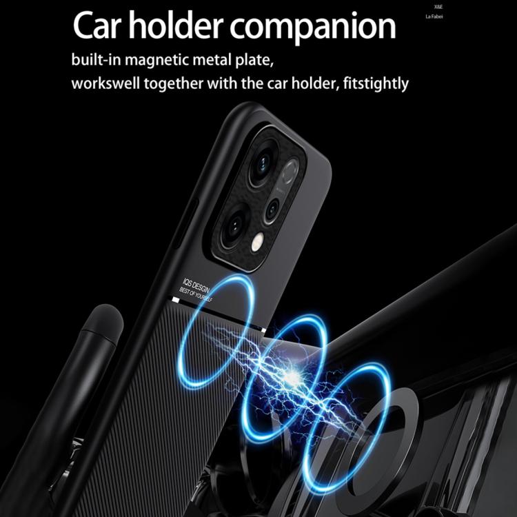 For OPPO Reno14 Pro Global Classic Tilt Strip Grain Magnetic PC Hybrid TPU Phone Case