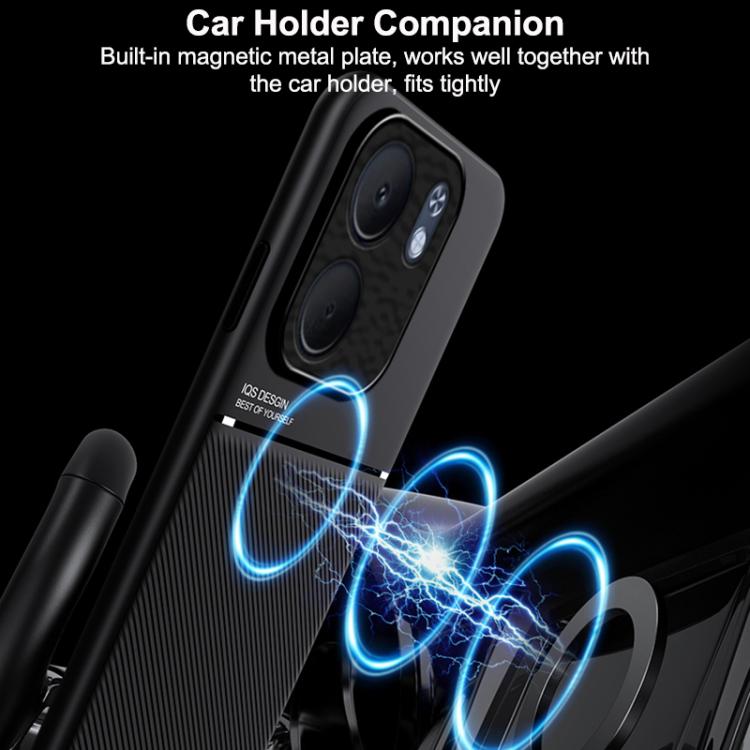 For OPPO A5x 5G Global Classic Tilt Strip Grain Magnetic PC Hybrid TPU Phone Case