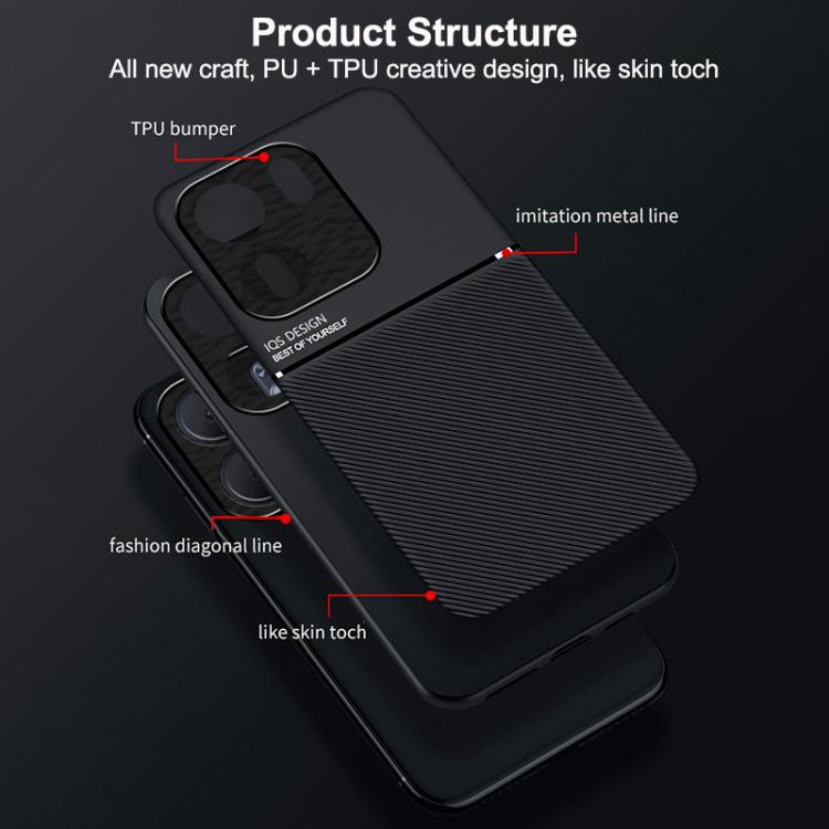 For OPPO A5x 5G Global Classic Tilt Strip Grain Magnetic PC Hybrid TPU Phone Case