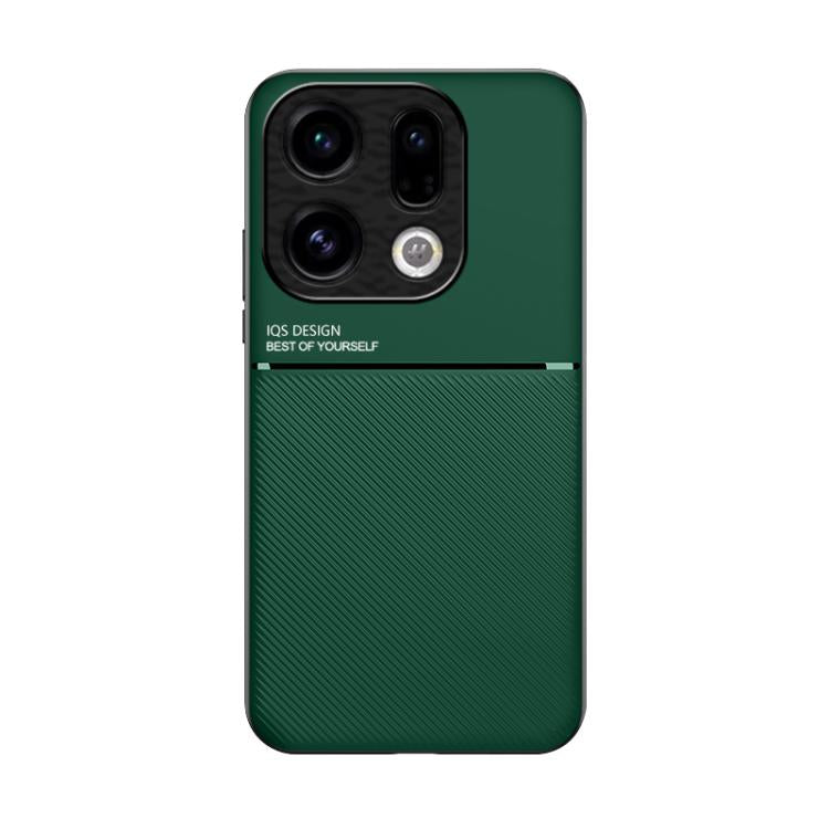 For OPPO Find X9 Classic Tilt Strip Grain Magnetic PC Hybrid TPU Phone Case