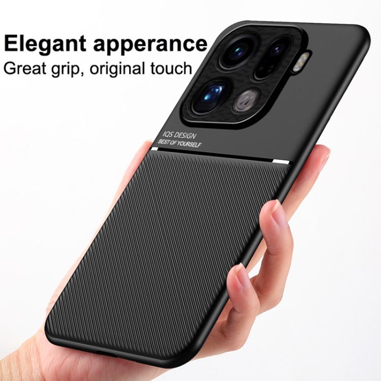For OPPO Find X9 Classic Tilt Strip Grain Magnetic PC Hybrid TPU Phone Case
