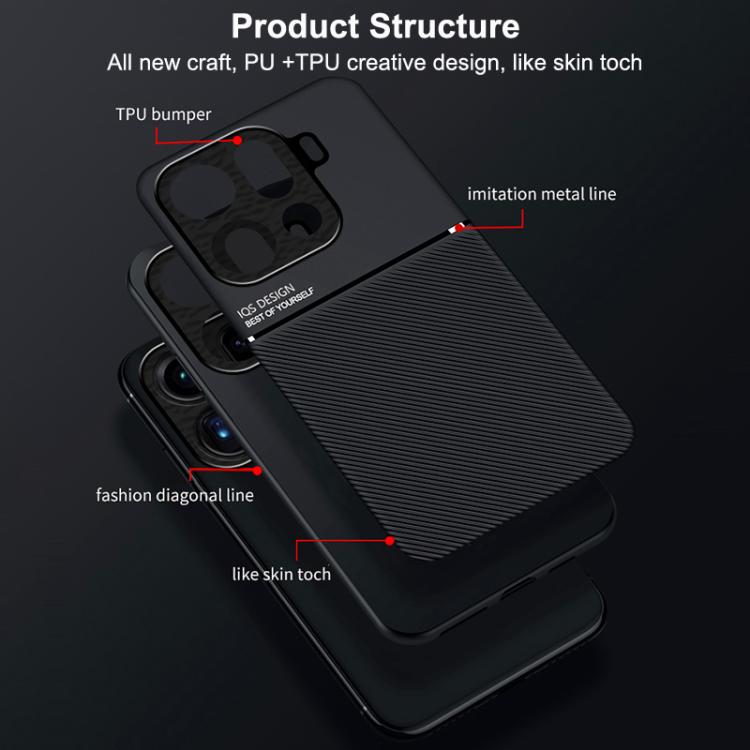 For OPPO Find X9 Pro Classic Tilt Strip Grain Magnetic PC Hybrid TPU Phone Case