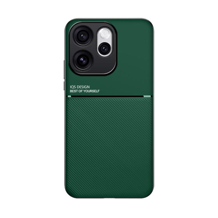 For OPPO Reno15 F 5G Classic Tilt Strip Grain Magnetic PC Hybrid TPU Phone Case