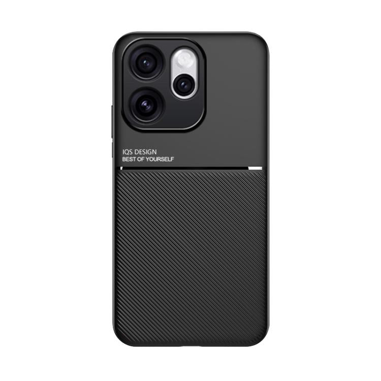 For OPPO Reno15 F 5G Classic Tilt Strip Grain Magnetic PC Hybrid TPU Phone Case