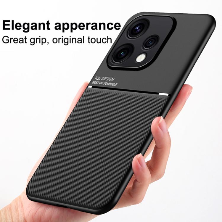 For OPPO Reno 15c 5G Classic Tilt Strip Grain Magnetic PC Hybrid TPU Phone Case