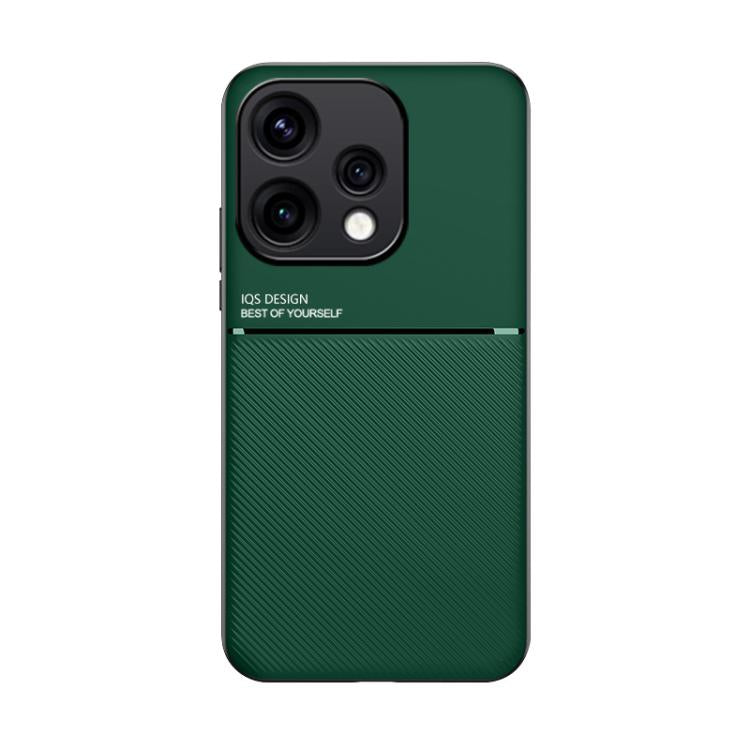 For OPPO Reno 15c 5G Classic Tilt Strip Grain Magnetic PC Hybrid TPU Phone Case
