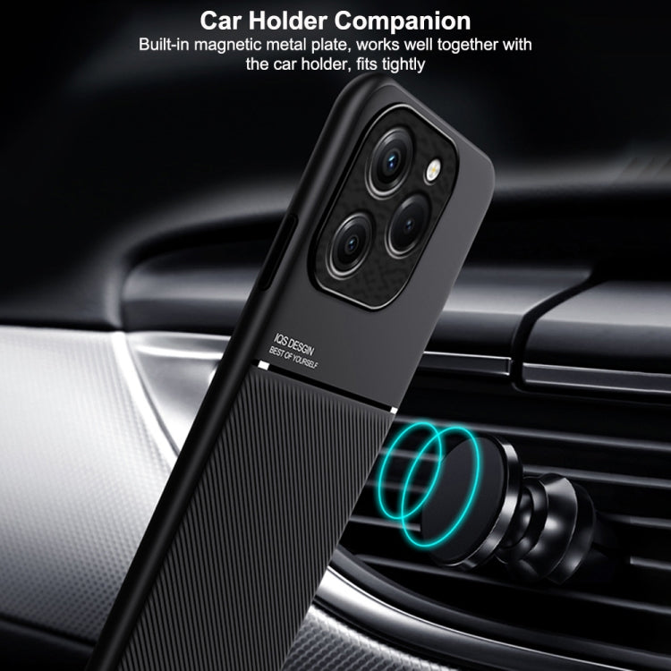 For Realme C63 4G Classic Tilt Strip Grain Magnetic PC Hybrid TPU Phone Case