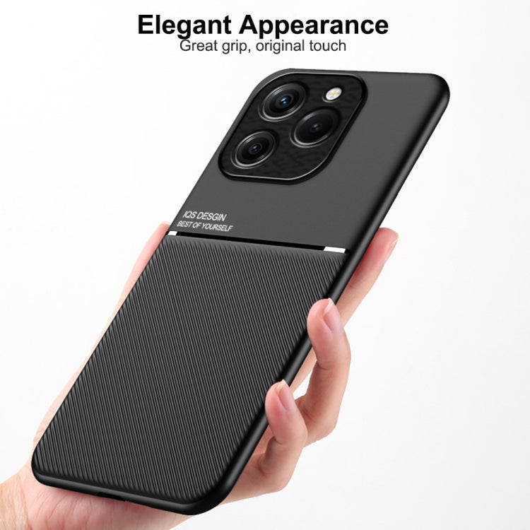 For Realme C63 4G Classic Tilt Strip Grain Magnetic PC Hybrid TPU Phone Case