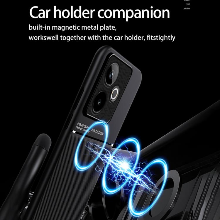 For Realme GT 7 Global Classic Tilt Strip Grain Magnetic PC Hybrid TPU Phone Case