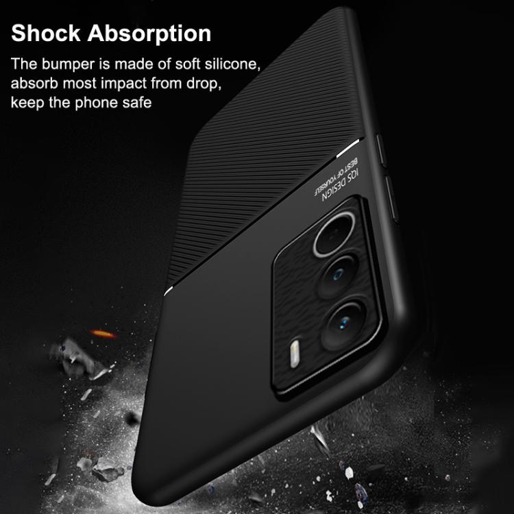 For Realme C71 4G Classic Tilt Strip Grain Magnetic PC Hybrid TPU Phone Case