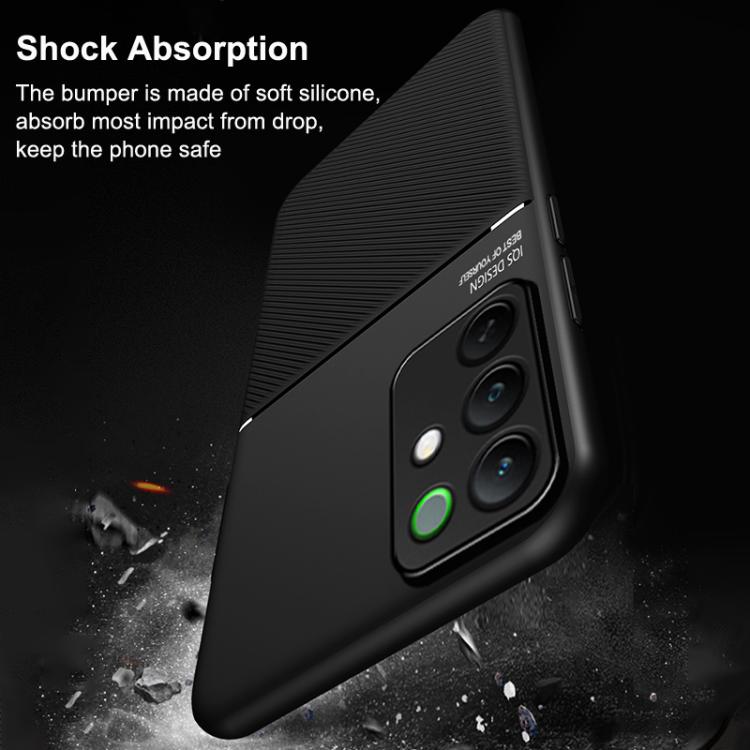 For Realme C85 4G / 5G / 15x 5G India Classic Tilt Strip Grain Magnetic PC Hybrid TPU Phone Case