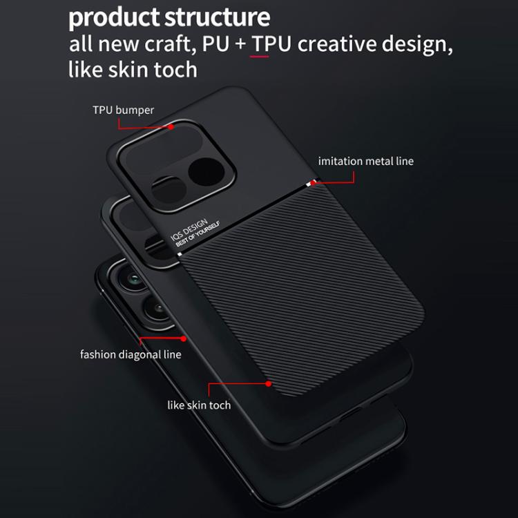 For Realme 16 Pro+ 5G Classic Tilt Strip Grain Magnetic PC Hybrid TPU Phone Case