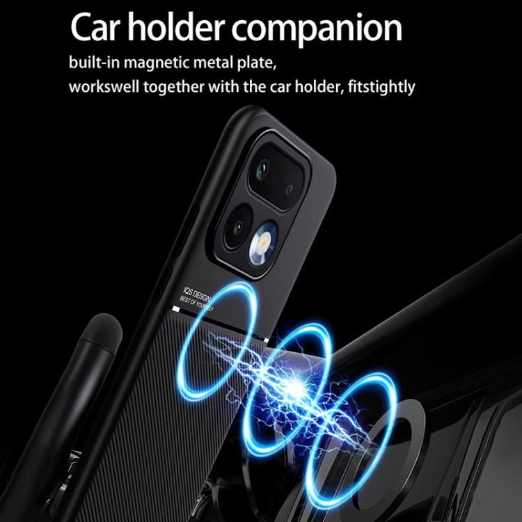 For Realme 16 Pro+ 5G Classic Tilt Strip Grain Magnetic PC Hybrid TPU Phone Case