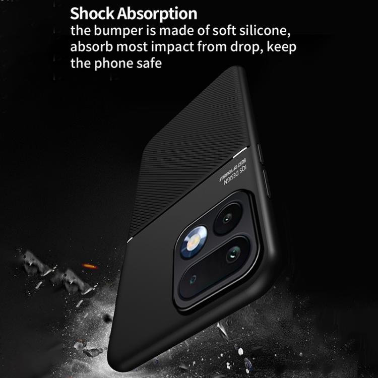 For Realme 16 Pro+ 5G Classic Tilt Strip Grain Magnetic PC Hybrid TPU Phone Case