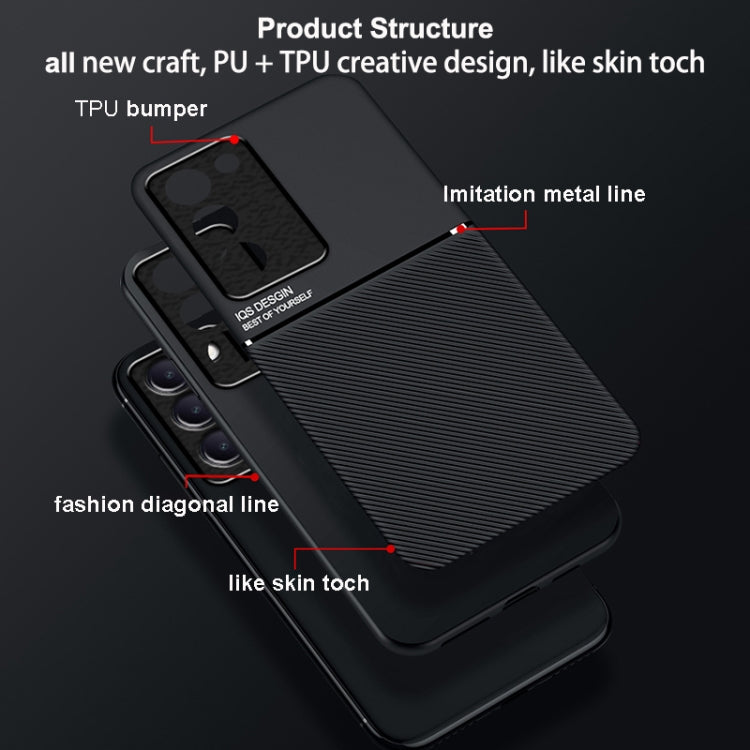 For vivo Y100 5G IDN Classic Tilt Strip Grain Magnetic PC Hybrid TPU Phone Case