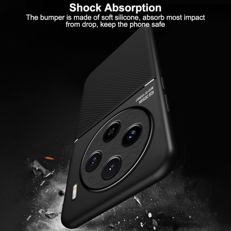 For vivo X100s Classic Tilt Strip Grain Magnetic PC Hybrid TPU Phone Case