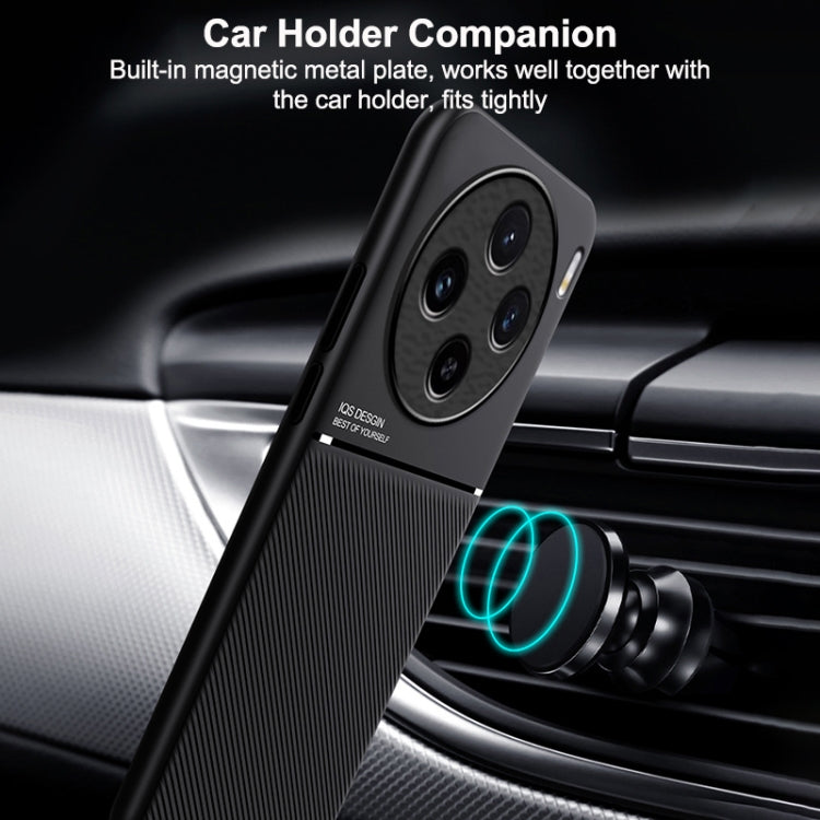 For vivo X100s Classic Tilt Strip Grain Magnetic PC Hybrid TPU Phone Case