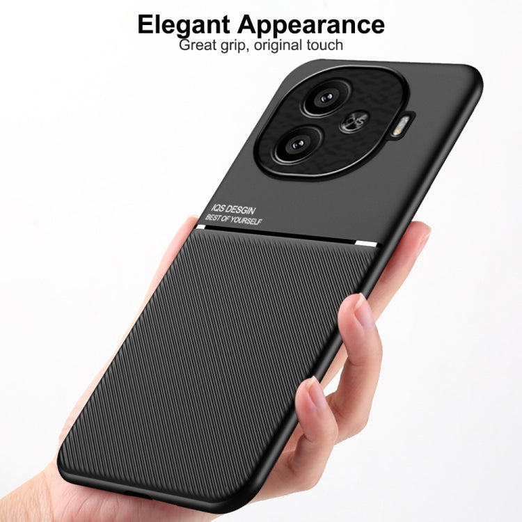 For vivo iQOO Z9x Classic Tilt Strip Grain Magnetic PC Hybrid TPU Phone Case