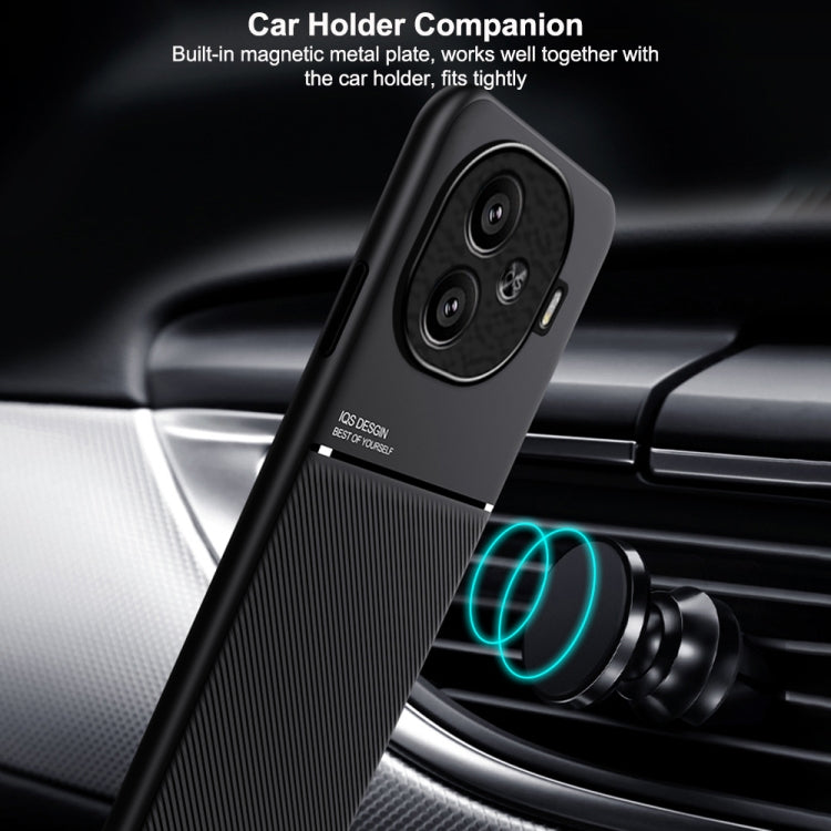 For vivo iQOO Z9x Classic Tilt Strip Grain Magnetic PC Hybrid TPU Phone Case