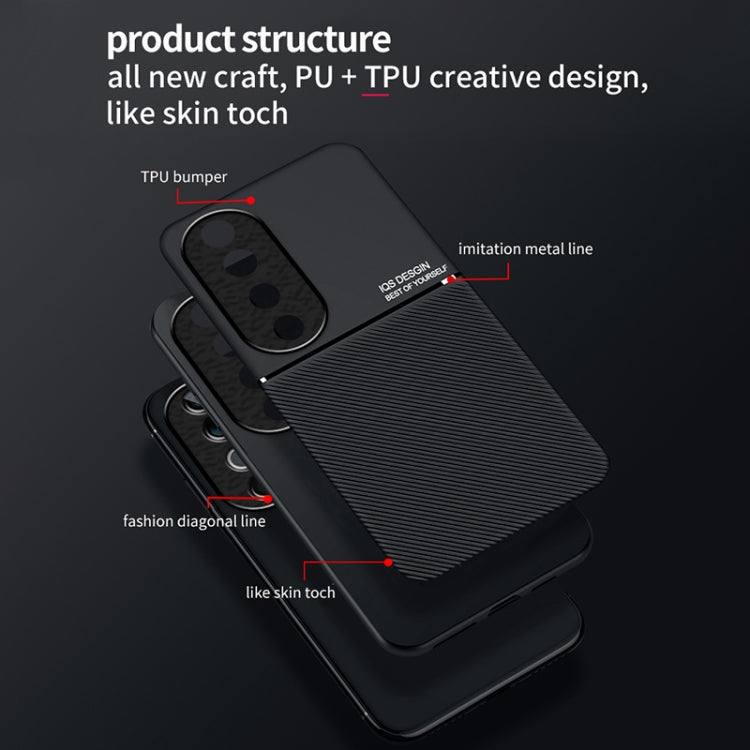 For vivo S19 Classic Tilt Strip Grain Magnetic PC Hybrid TPU Phone Case