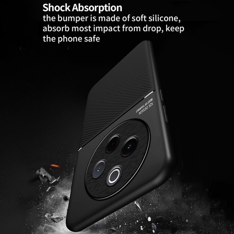 For vivo Y300 Pro Classic Tilt Strip Grain Magnetic PC Hybrid TPU Phone Case