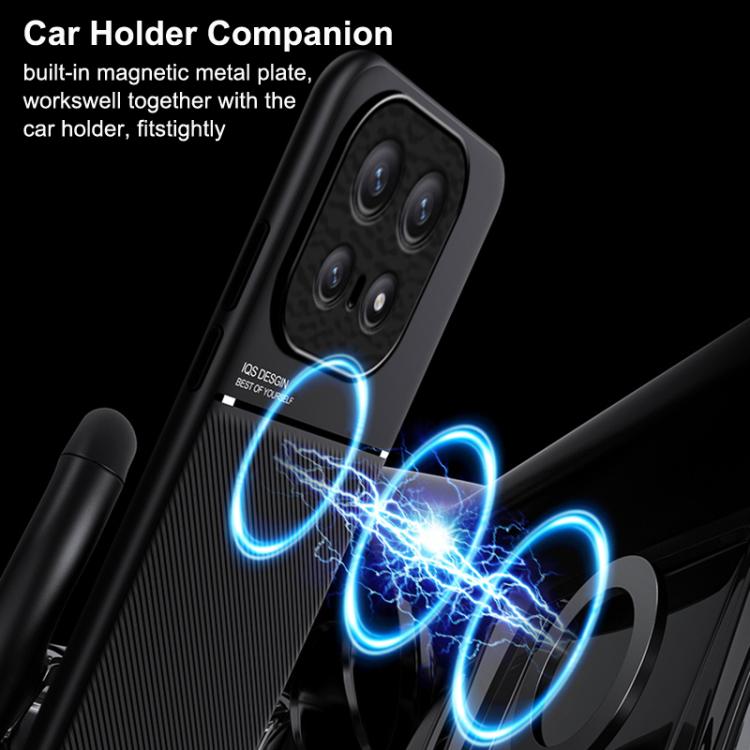 For vivo iQOO 15 Classic Tilt Strip Grain Magnetic PC Hybrid TPU Phone Case