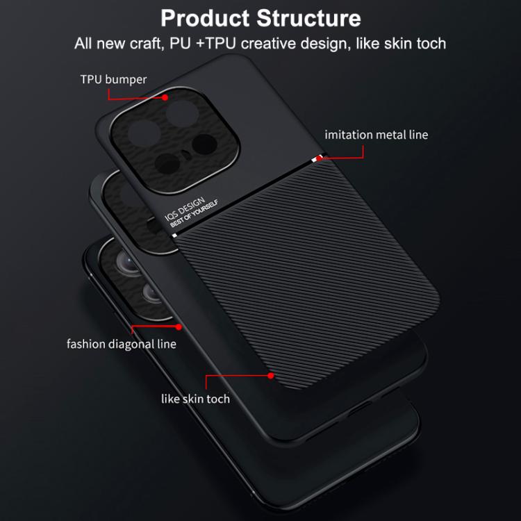 For vivo iQOO 15 Classic Tilt Strip Grain Magnetic PC Hybrid TPU Phone Case