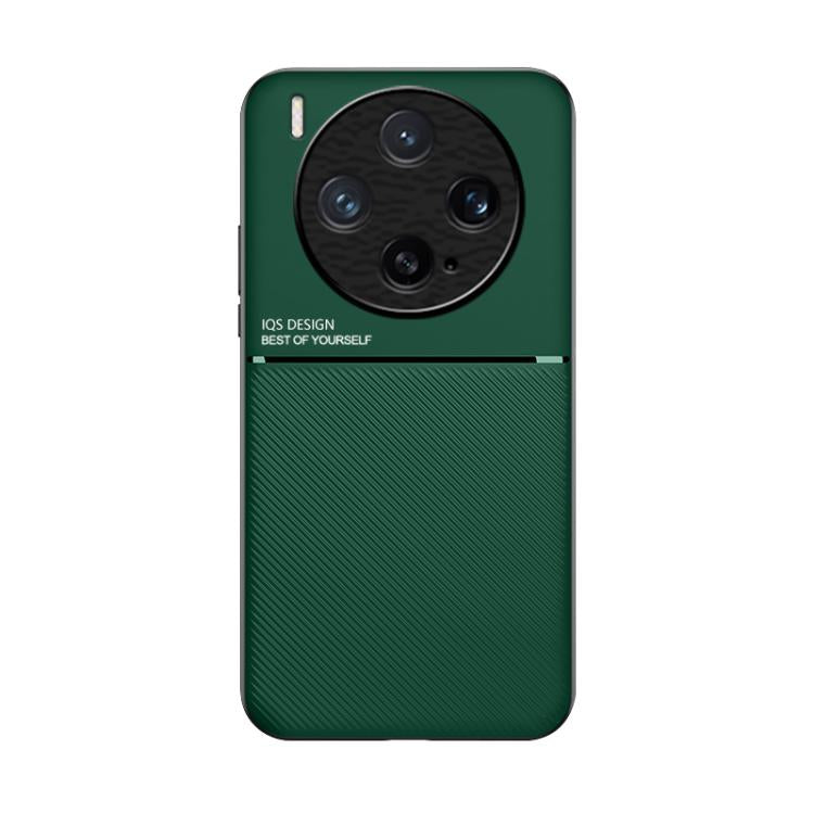For vivo X300 Classic Tilt Strip Grain Magnetic PC Hybrid TPU Phone Case