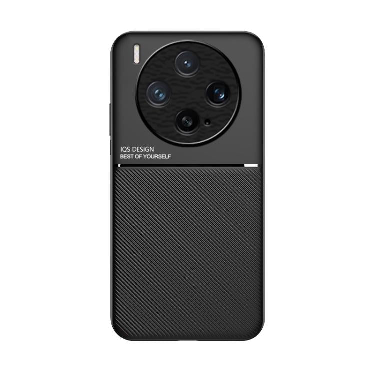 For vivo X300 Classic Tilt Strip Grain Magnetic PC Hybrid TPU Phone Case