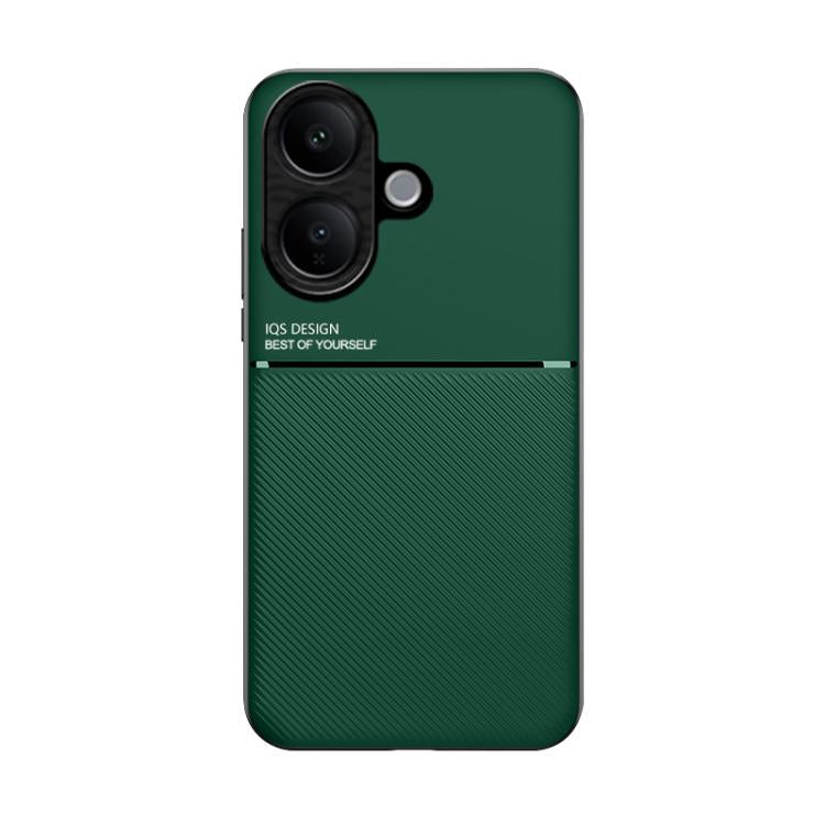 For vivo V60 Lite 5G Classic Tilt Strip Grain Magnetic PC Hybrid TPU Phone Case