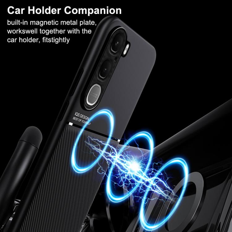 For vivo Y31 5G 2025 / Y21d 4G Classic Tilt Strip Grain Magnetic PC Hybrid TPU Phone Case