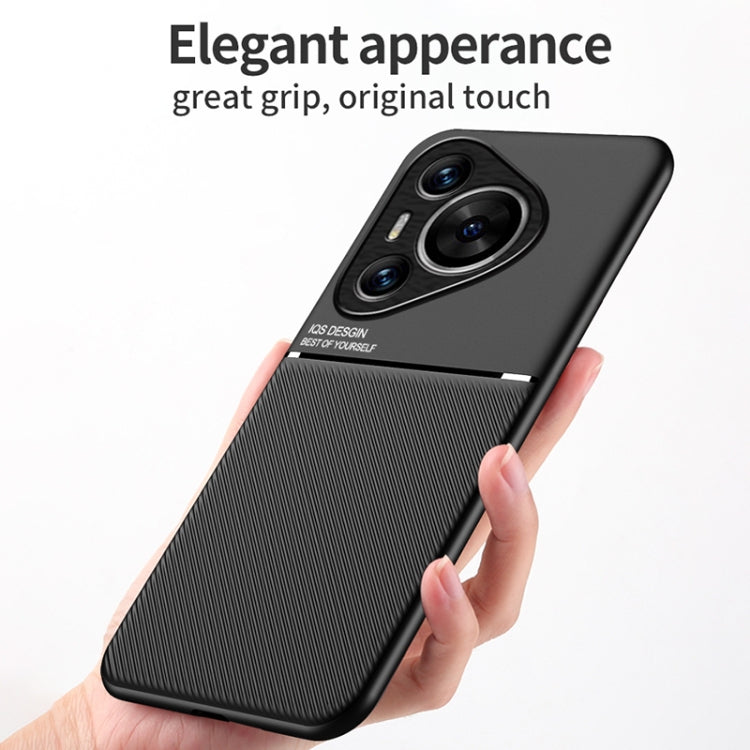 For Huawei Pura 70 Ultra Classic Tilt Strip Grain Magnetic PC Hybrid TPU Phone Case