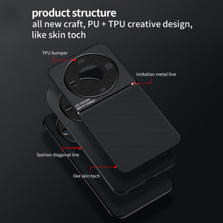 For Huawei Maimang 30 Classic Tilt Strip Grain Magnetic PC Hybrid TPU Phone Case