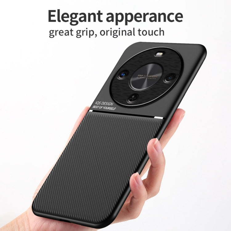 For Huawei Maimang 30 Classic Tilt Strip Grain Magnetic PC Hybrid TPU Phone Case