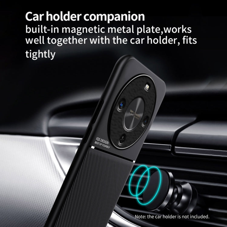For Huawei Maimang 30 Classic Tilt Strip Grain Magnetic PC Hybrid TPU Phone Case