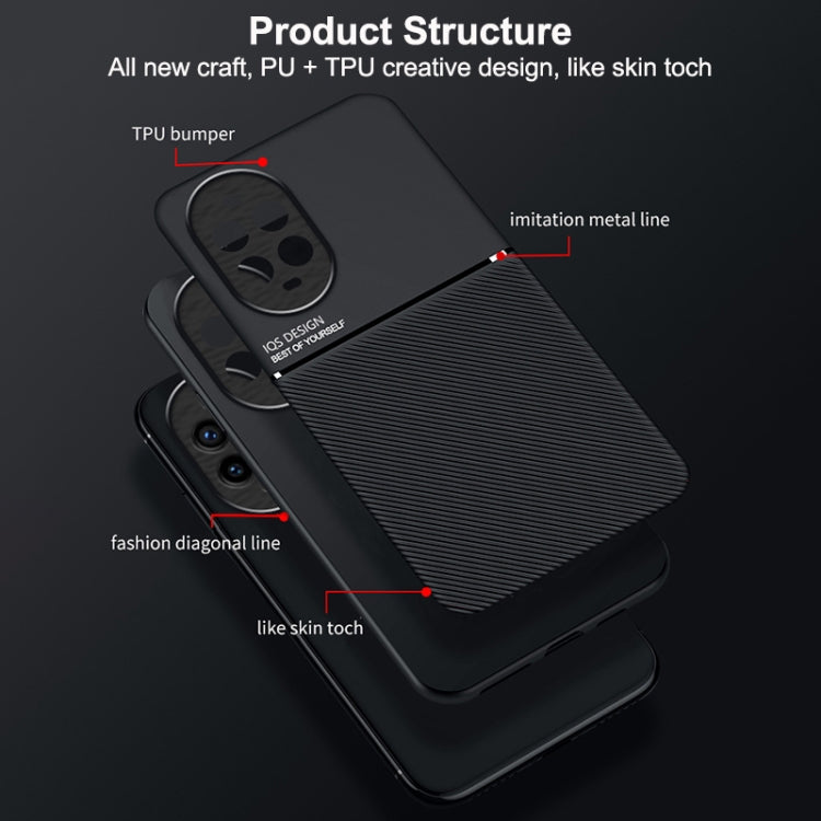 For Huawei nova 13 Pro Classic Tilt Strip Grain Magnetic PC Hybrid TPU Phone Case
