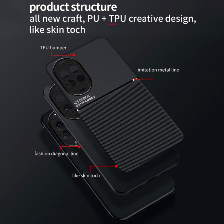 For Huawei nova 14 Pro Classic Tilt Strip Grain Magnetic PC Hybrid TPU Phone Case