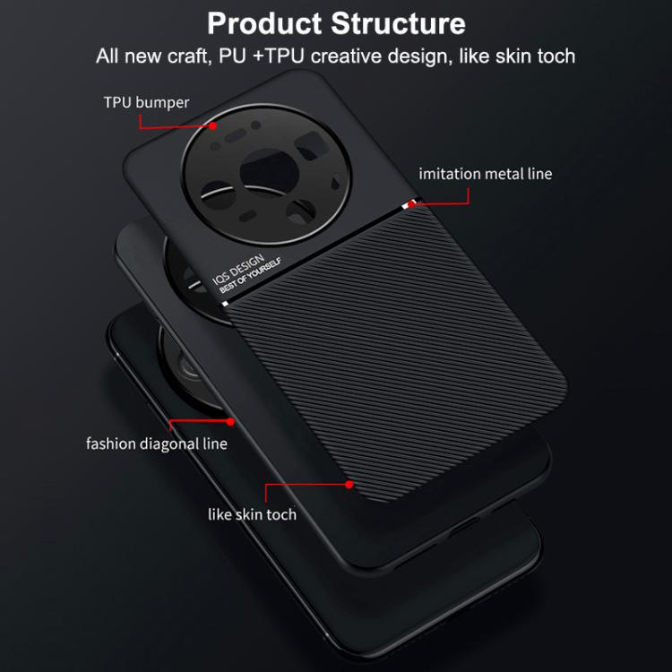 For Huawei Mate 80 Pro Max Classic Tilt Strip Grain Magnetic PC Hybrid TPU Phone Case