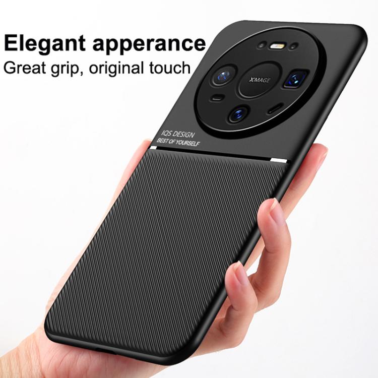 For Huawei Mate 80 Pro Max Classic Tilt Strip Grain Magnetic PC Hybrid TPU Phone Case
