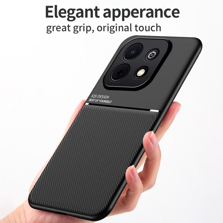 For Huawei Enjoy 90 Plus 5G Classic Tilt Strip Grain Magnetic PC Hybrid TPU Phone Case