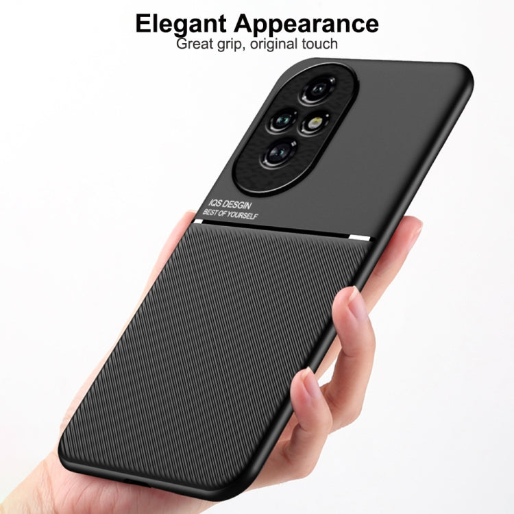For Honor 200 Classic Tilt Strip Grain Magnetic PC Hybrid TPU Phone Case