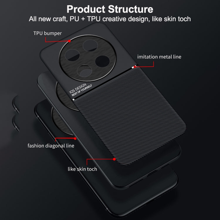 For Honor X60 Classic Tilt Strip Grain Magnetic PC Hybrid TPU Phone Case