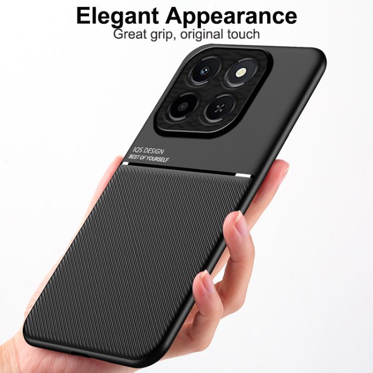 For Honor X6c 4G Classic Tilt Strip Grain Magnetic PC Hybrid TPU Phone Case