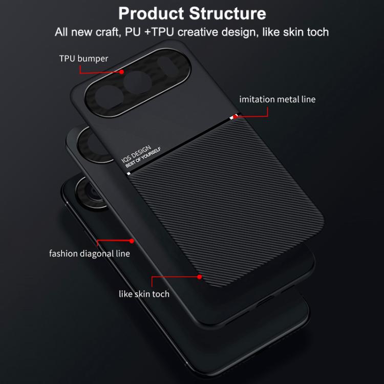 For Honor 500 Pro Global 155.8mm Classic Tilt Strip Grain Magnetic PC Hybrid TPU Phone Case