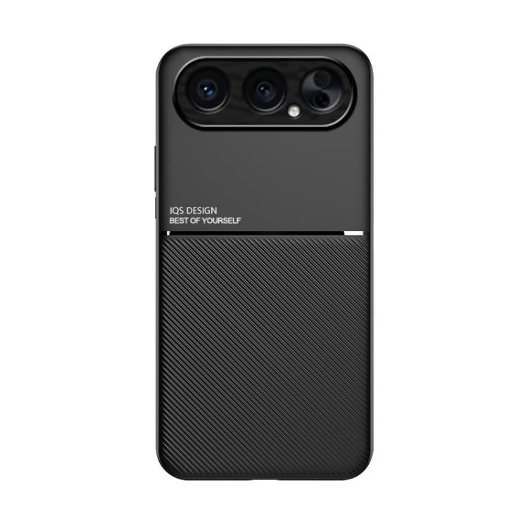 For Honor 500 Pro Global 155.8mm Classic Tilt Strip Grain Magnetic PC Hybrid TPU Phone Case