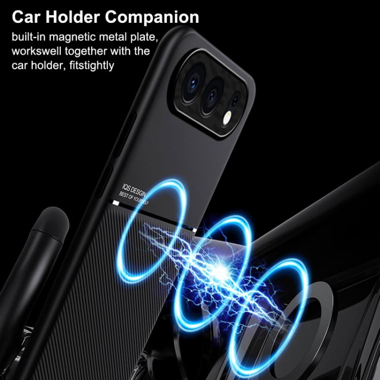 For Honor 500 Global 155.8mm Classic Tilt Strip Grain Magnetic PC Hybrid TPU Phone Case