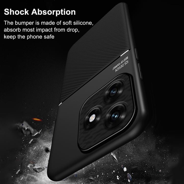 For Honor X5c 4G / X5c Plus Classic Tilt Strip Grain Magnetic PC Hybrid TPU Phone Case