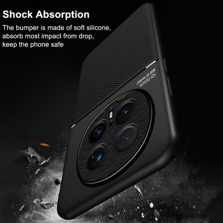 For Honor Magic8 Classic Tilt Strip Grain Magnetic PC Hybrid TPU Phone Case