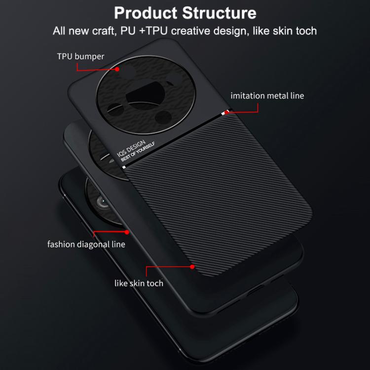 For Honor X70 5G / X9d 5G Classic Tilt Strip Grain Magnetic PC Hybrid TPU Phone Case
